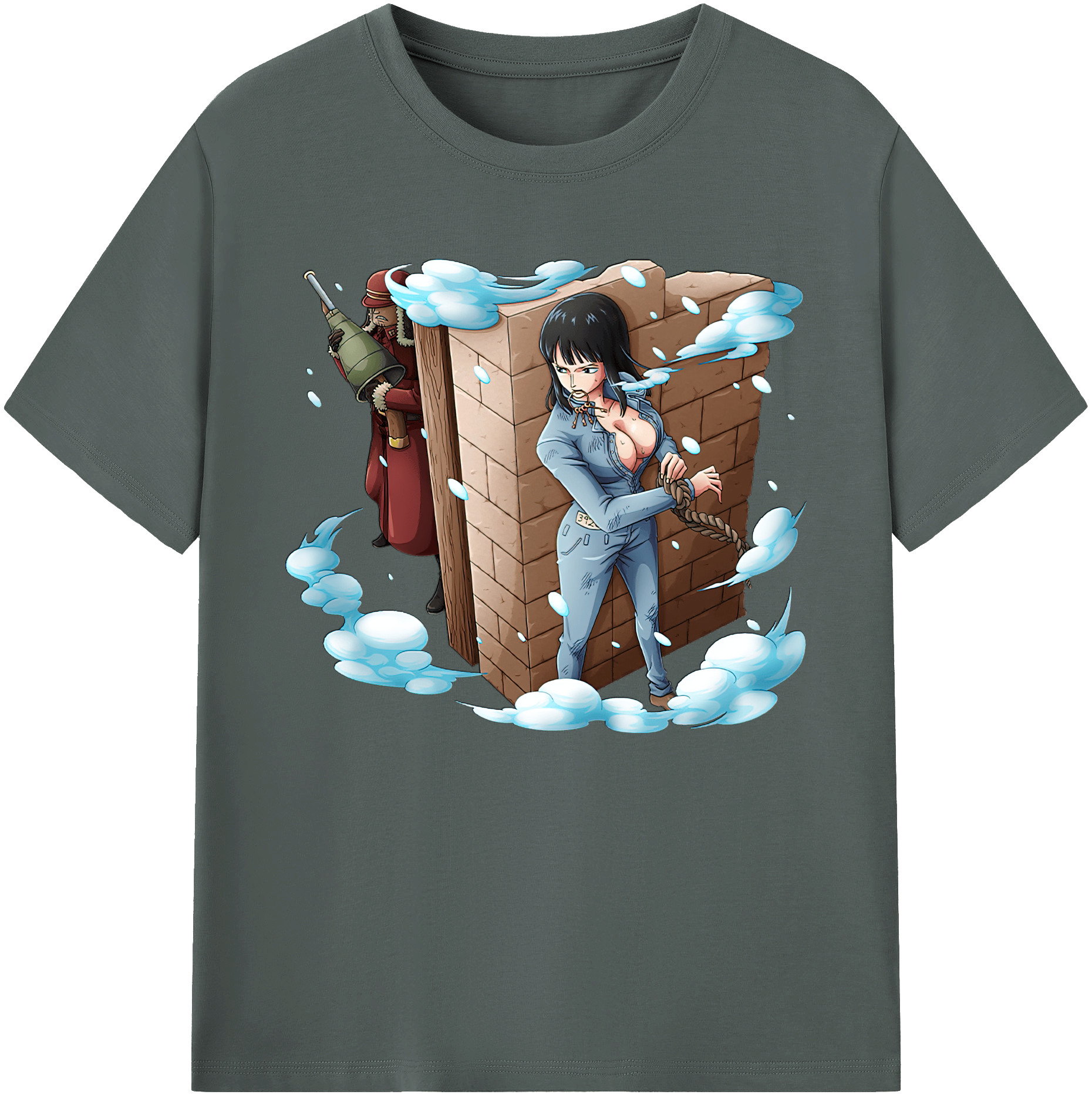 ワンピース ニコ・ロビン ONE PIECE Nico Robin 綿100％ メンズ半袖Tシャツ｜肌触りやわらか＆通気性
